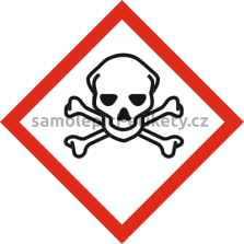 Etikety GHS 06 (CLP) 150x150 mm Toxické látky