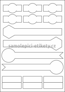 Libovolný rozměr a tvar etiket - etikety PRINT stříbrná matná polyesterová folie (arch A3)