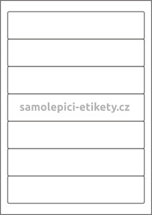 Etikety PRINT 190x38 mm bílé lesklé pro inkoustový tisk (50xA4)