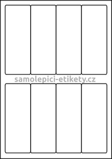 Etikety PRINT 48x130 mm bílé lesklé pro inkoustový tisk (50xA4)