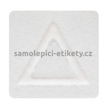 Etikety na kotouči 22x22 mm slepecké, plastický trojúhelník 18x18x18 mm