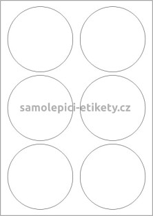 Etikety PRINT kruh průměr 90 mm bílé (balení 100xA4)