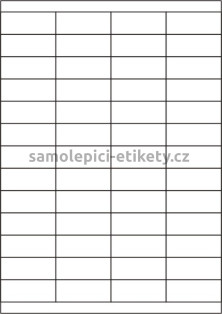 Etikety PRINT 52,5x21,2 mm (100xA4), 52 etiket na archu - transparentní lesklá polyesterová folie
