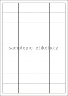 Etikety PRINT 48,5x31,2 mm (100xA4) - stříbrná matná polyesterová folie