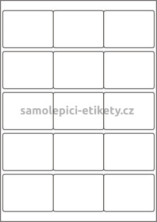 Etikety PRINT 68x50 mm bílé pololesklé 250 g/m2 (50xA4)