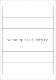 Etikety PRINT 97x42,4 mm bílé pololesklé 250 g/m2 (50xA4)