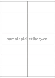 Etikety PRINT 105x41 mm bílé pololesklé 250 g/m2 (50xA4)