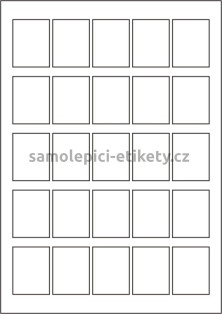 Etikety PRINT 35x45 mm (100xA4) - zrcadlově lesklá stříbrná polyesterová folie