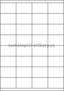 Etikety PRINT 52,5x35 mm (100xA4) - zrcadlově lesklá stříbrná polyesterová folie