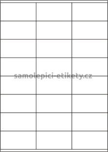 Etikety PRINT 70x36 mm (100xA4) - zrcadlově lesklá stříbrná polyesterová folie
