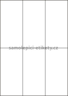 Etikety PRINT 70x148,5 mm (100xA4) - zrcadlově lesklá stříbrná polyesterová folie