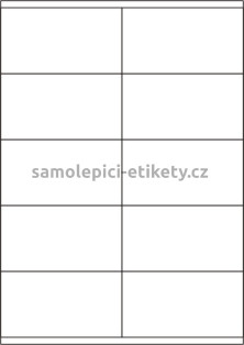 Etikety PRINT 105x57 mm (100xA4) - zrcadlově lesklá stříbrná polyesterová folie